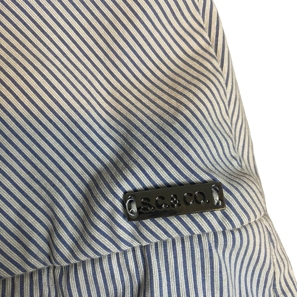 S.C. & Co Skirt Skort 360 Tummy Control Size XL Blue White Striped - Picture 4 of 10